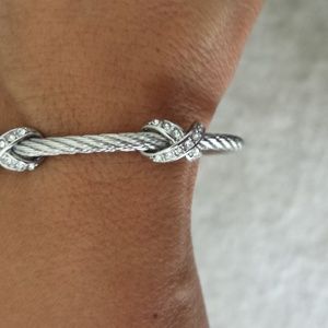 Silver Cable X Bracelet
